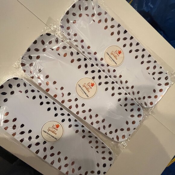 Football Plastic Serving Trays - 3 packs / 2 trays per pack (new/ps/x) - Picture 1 of 11